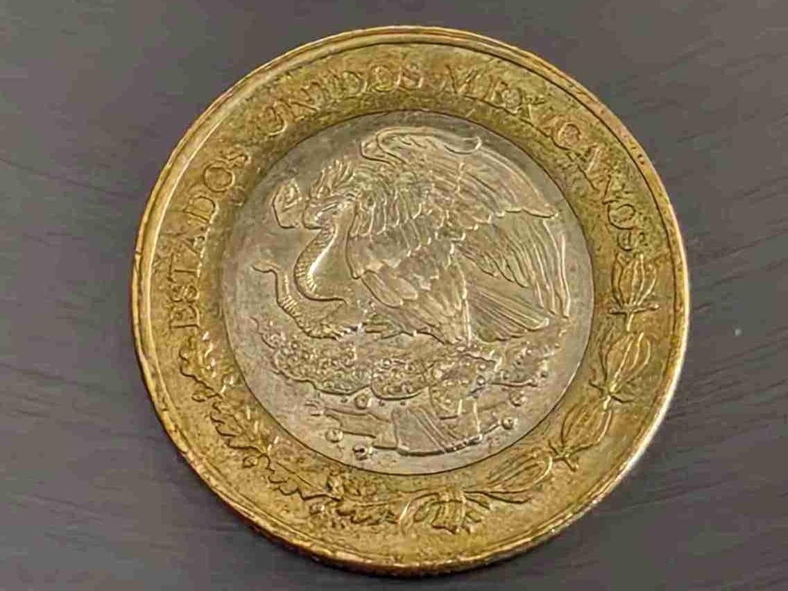 Mexikanische 1-Peso-Muenze Rueckseite