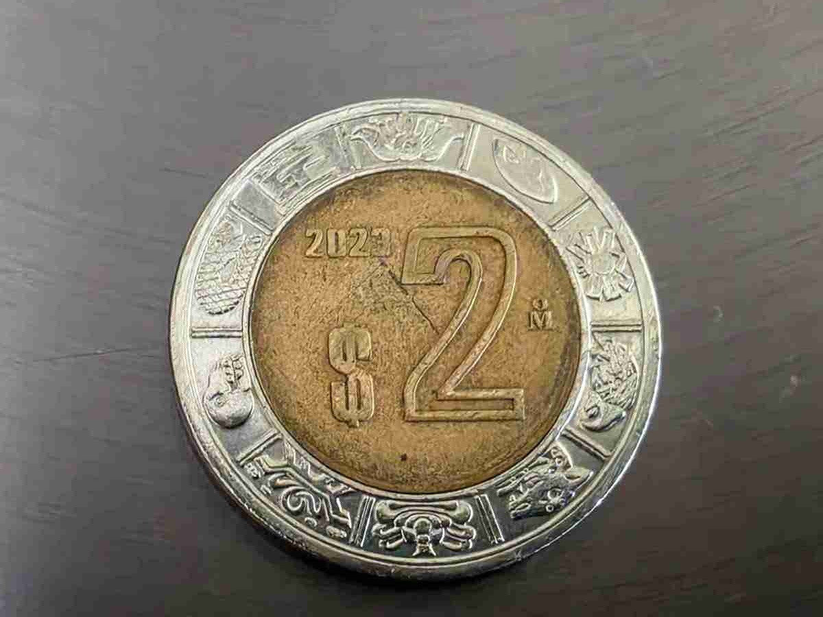 Mexikanische 1-Peso-Muenze Vorderseite