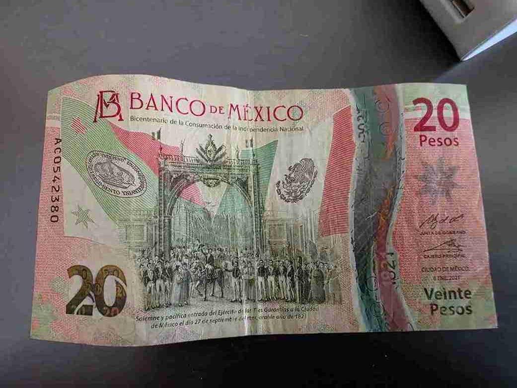 Mexikanische 1-Peso-Muenze Vorderseite