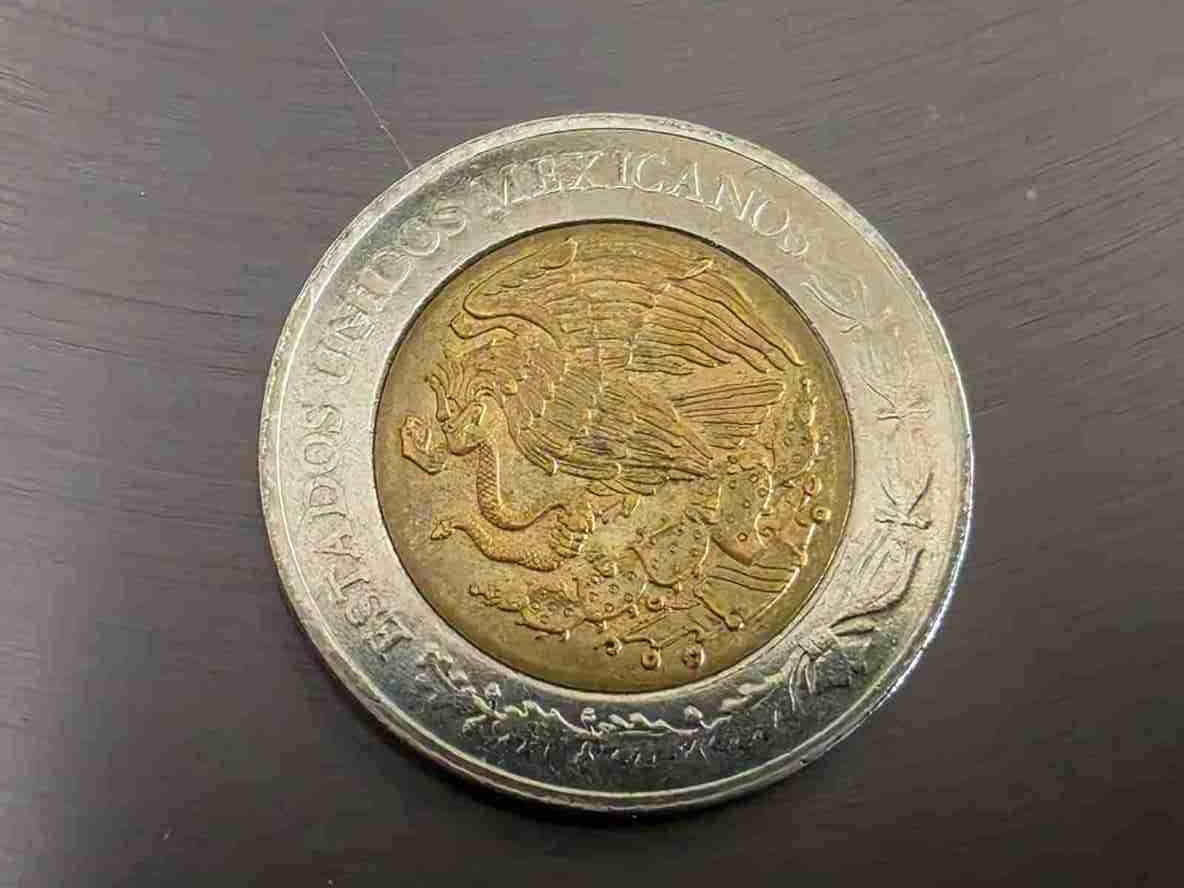 Mexikanische 1-Peso-Muenze Vorderseite